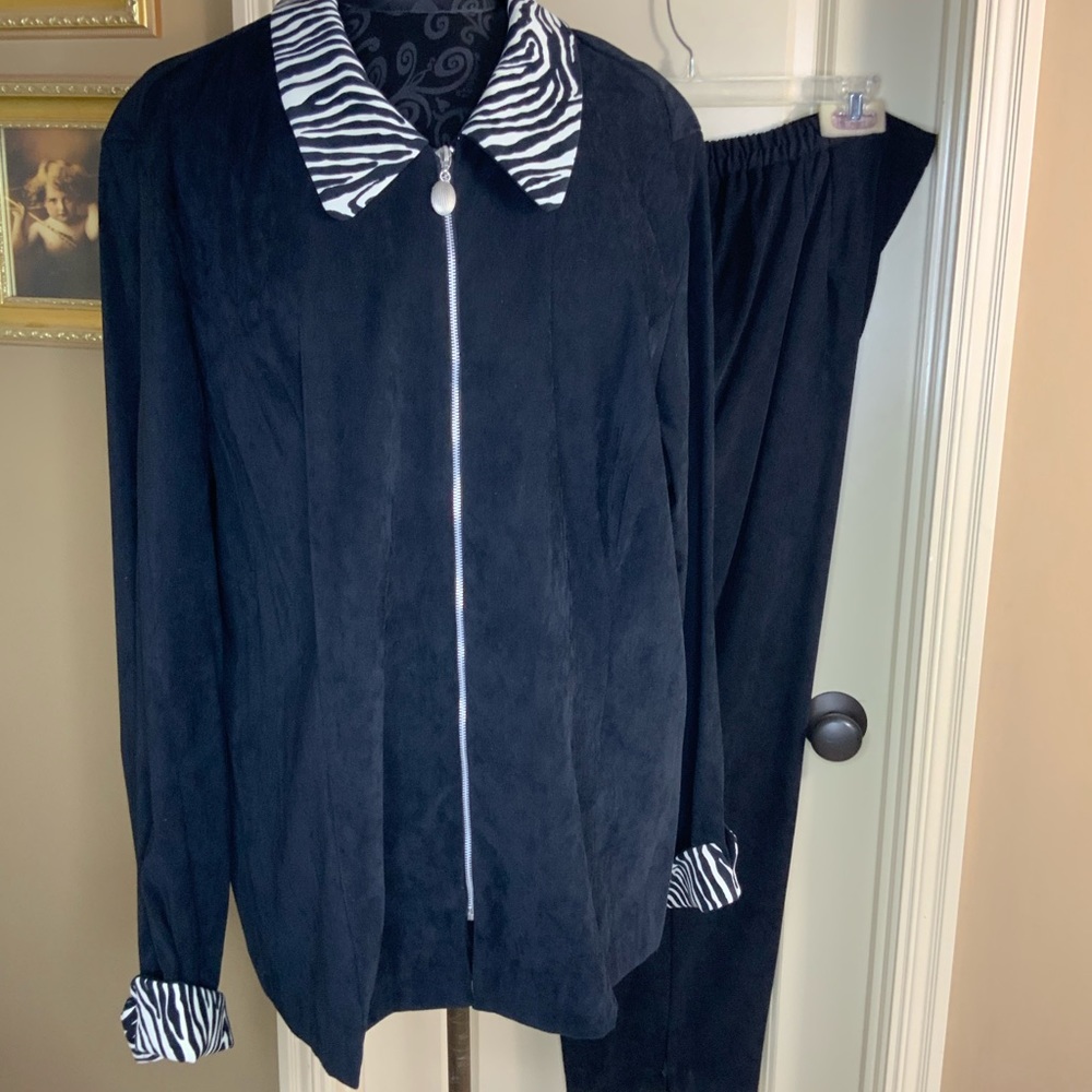 2 pc Halmode Plus Pants Jacket Animal Print #E1